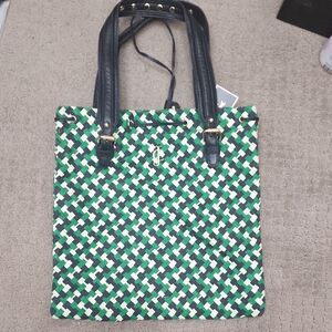 Elegant Black and Green Tote Bag
